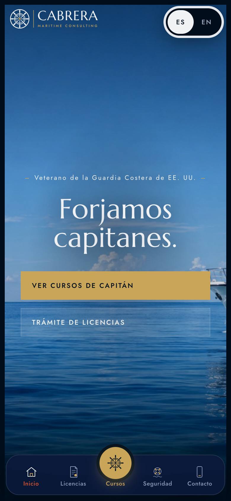 Vista en celular: Academia clásica