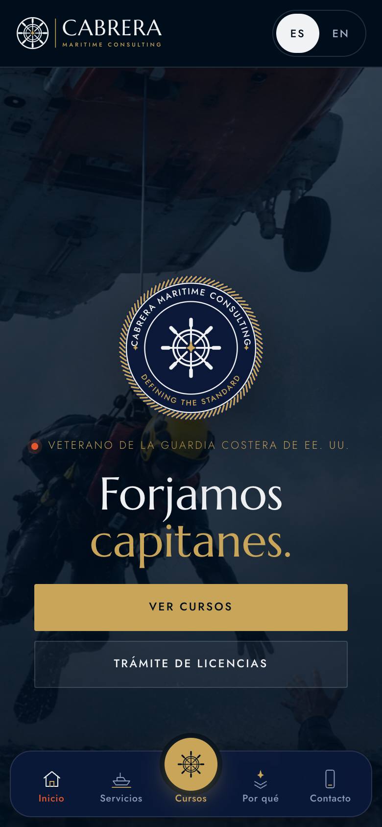 Vista en celular: Por pestañas